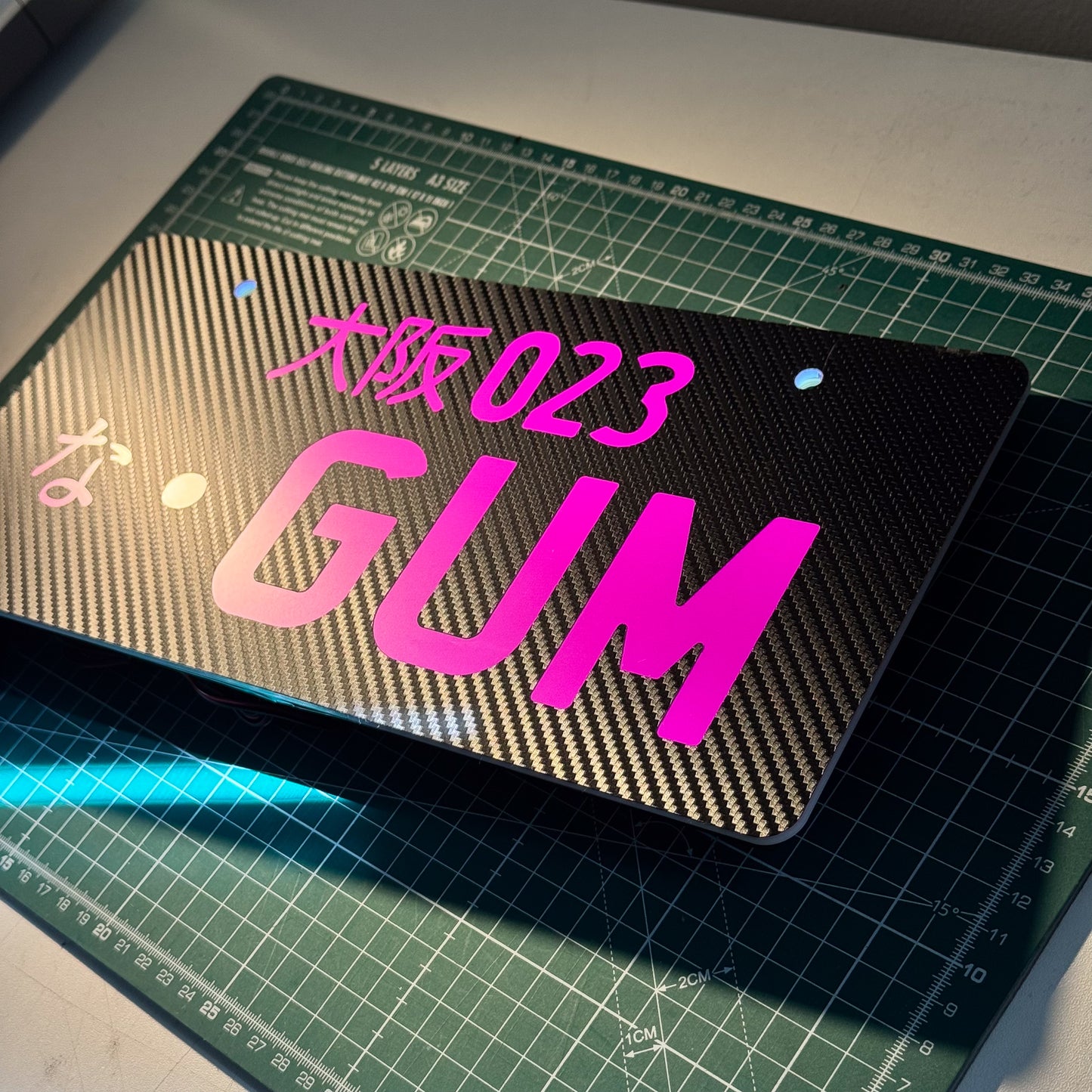 CUSTOM Glowing Number Plates