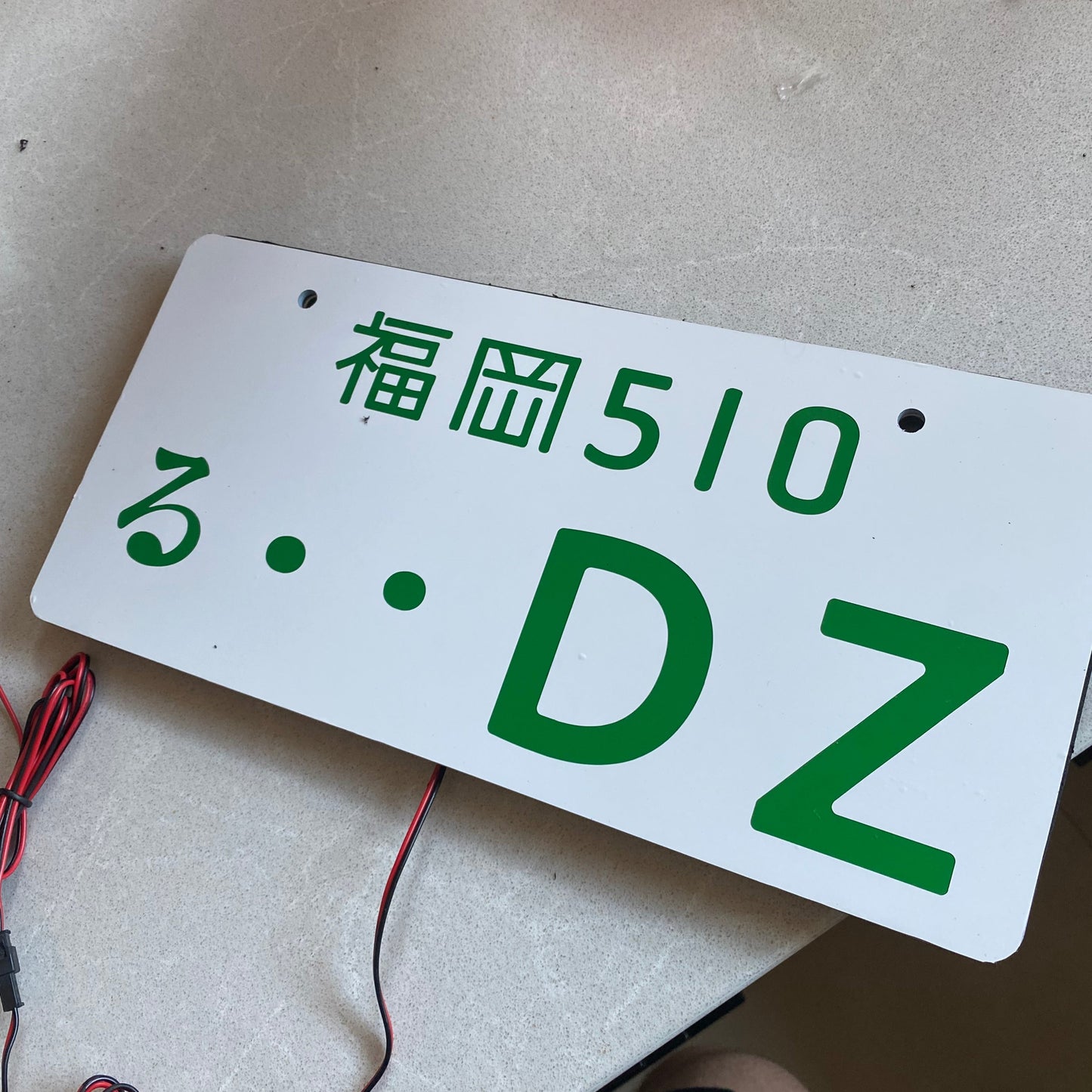 CUSTOM Glowing Number Plates