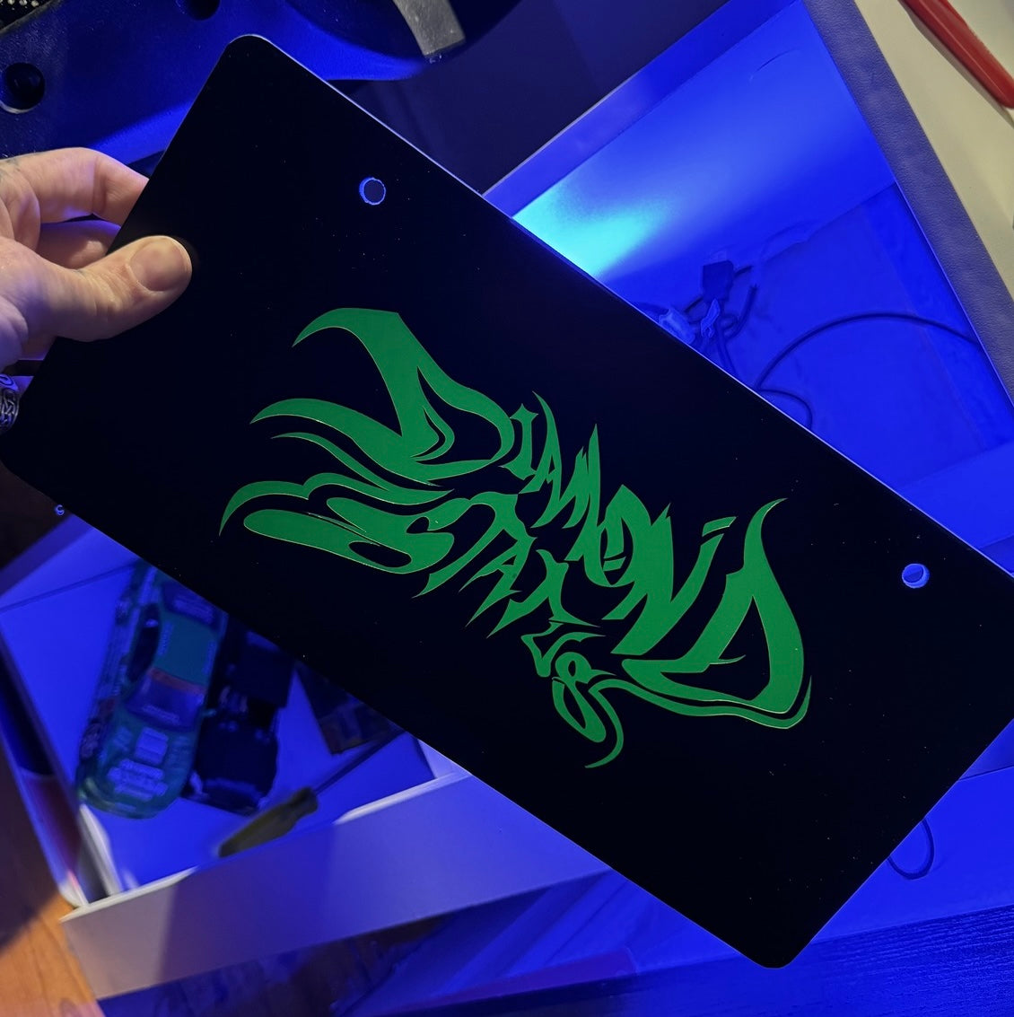 BRAND / LOGO Glowing Number Plates (Custom)