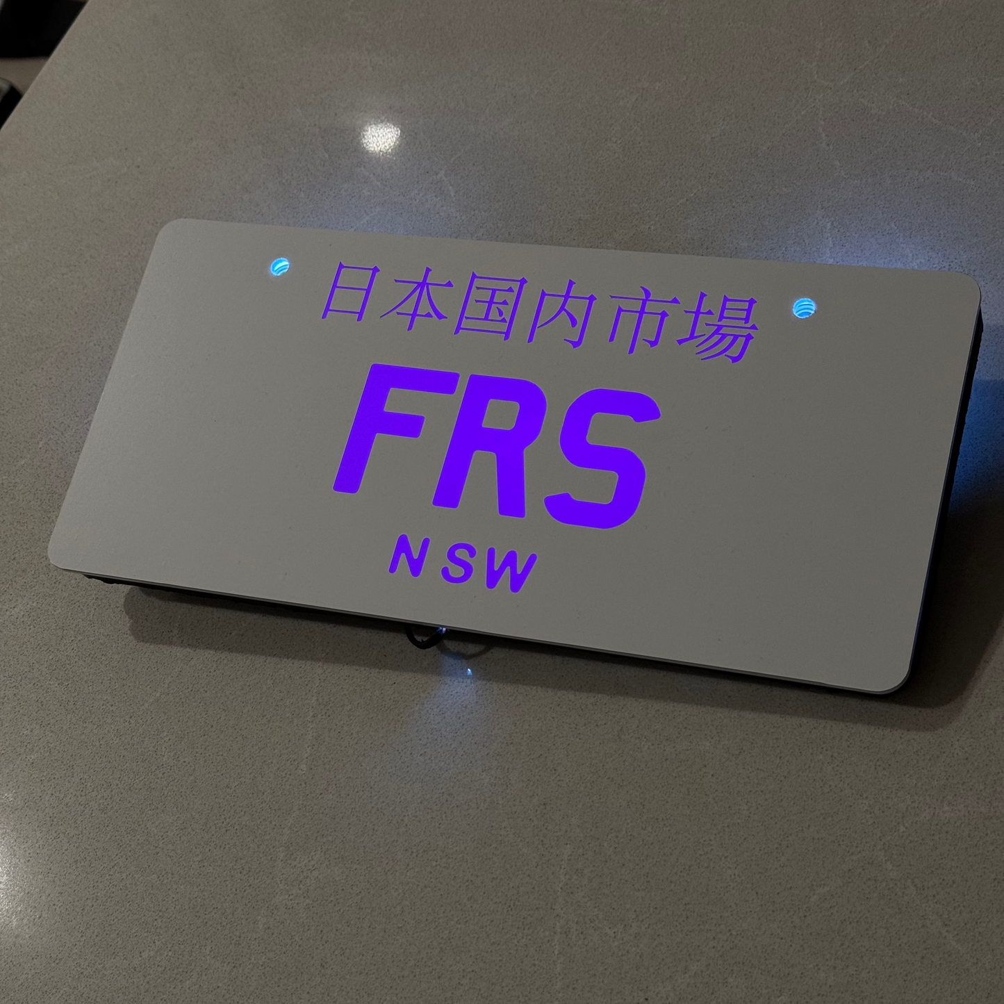 CUSTOM Glowing Number Plates