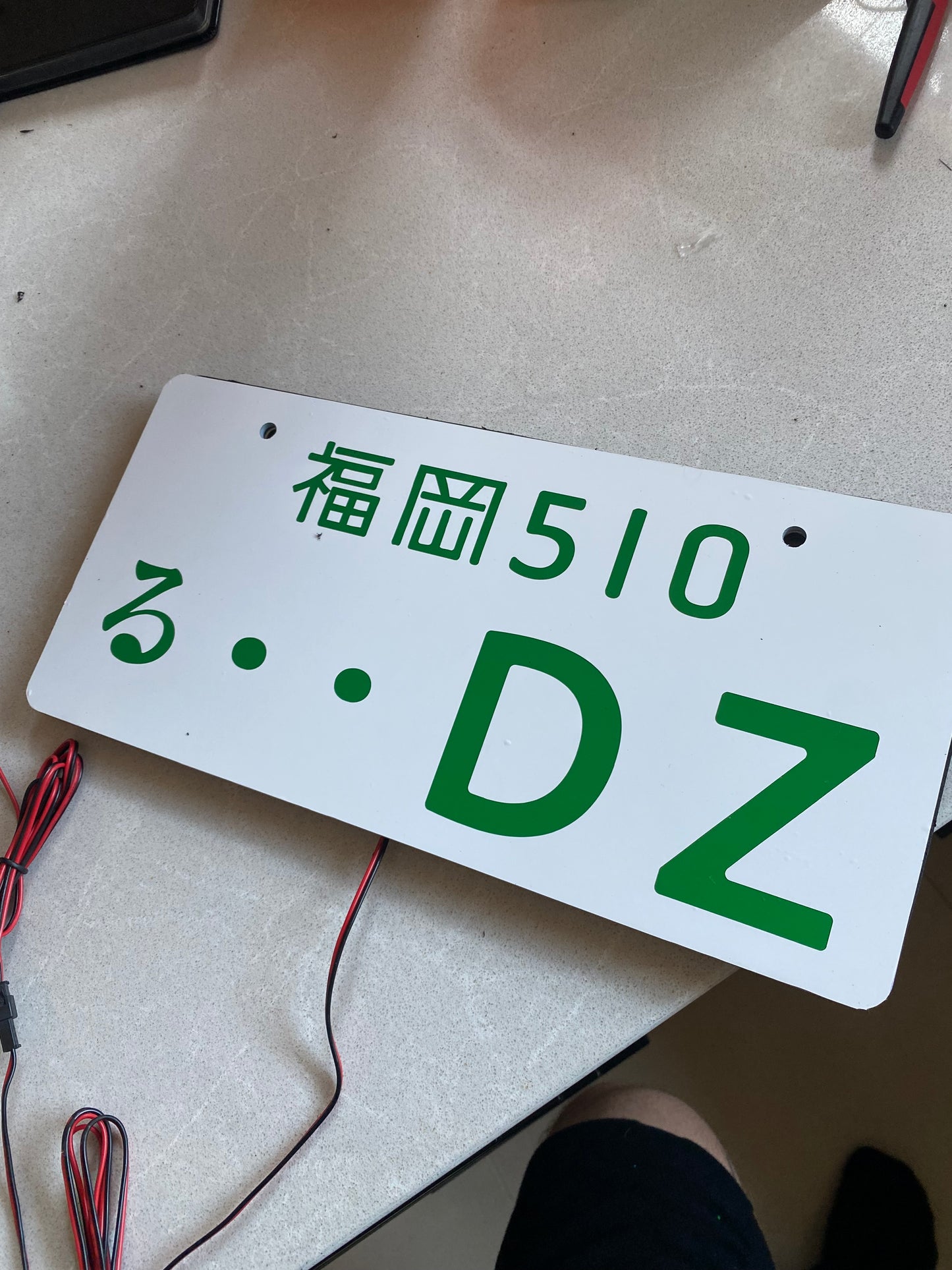 CUSTOM Glowing Number Plates
