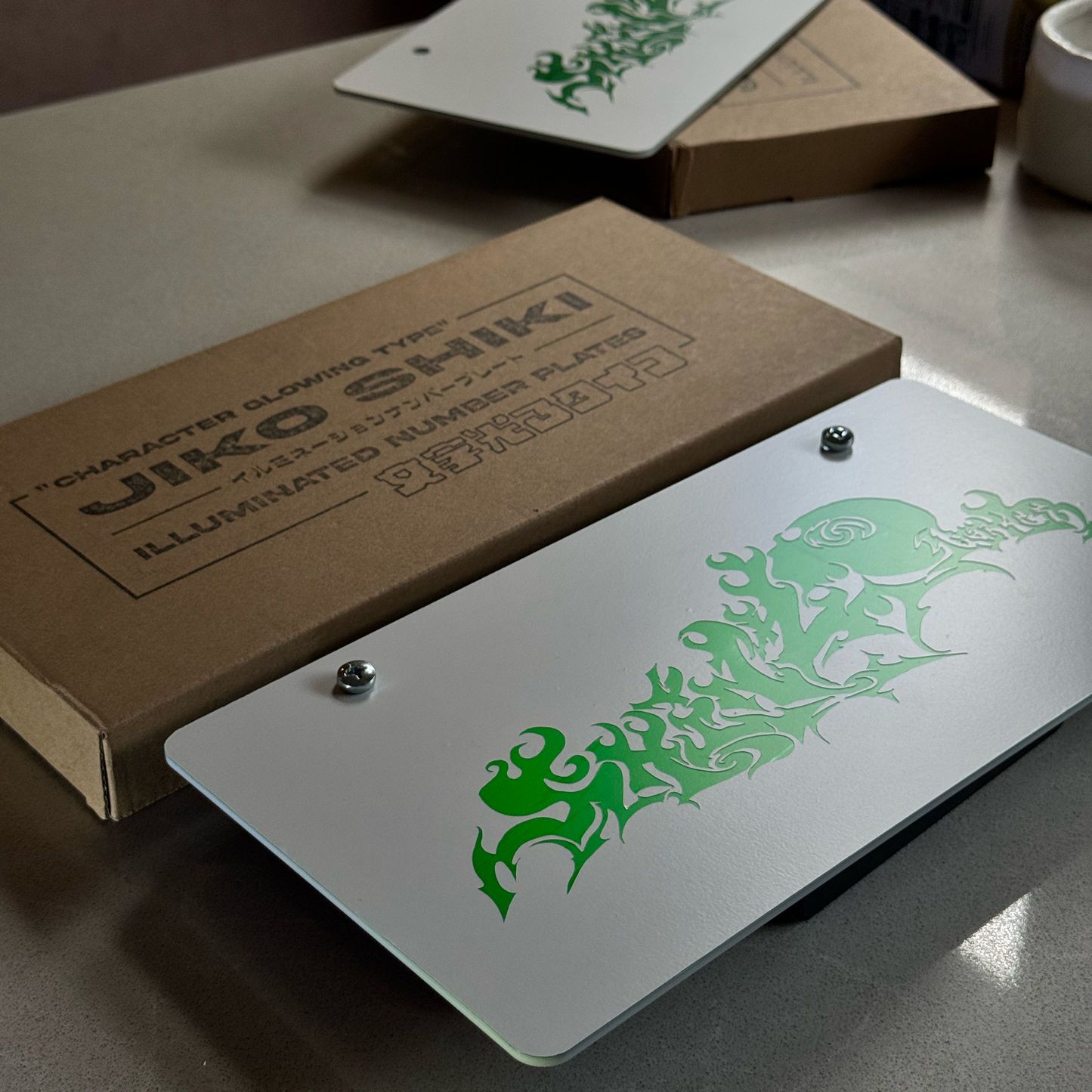 BRAND / LOGO Glowing Number Plates (Custom)