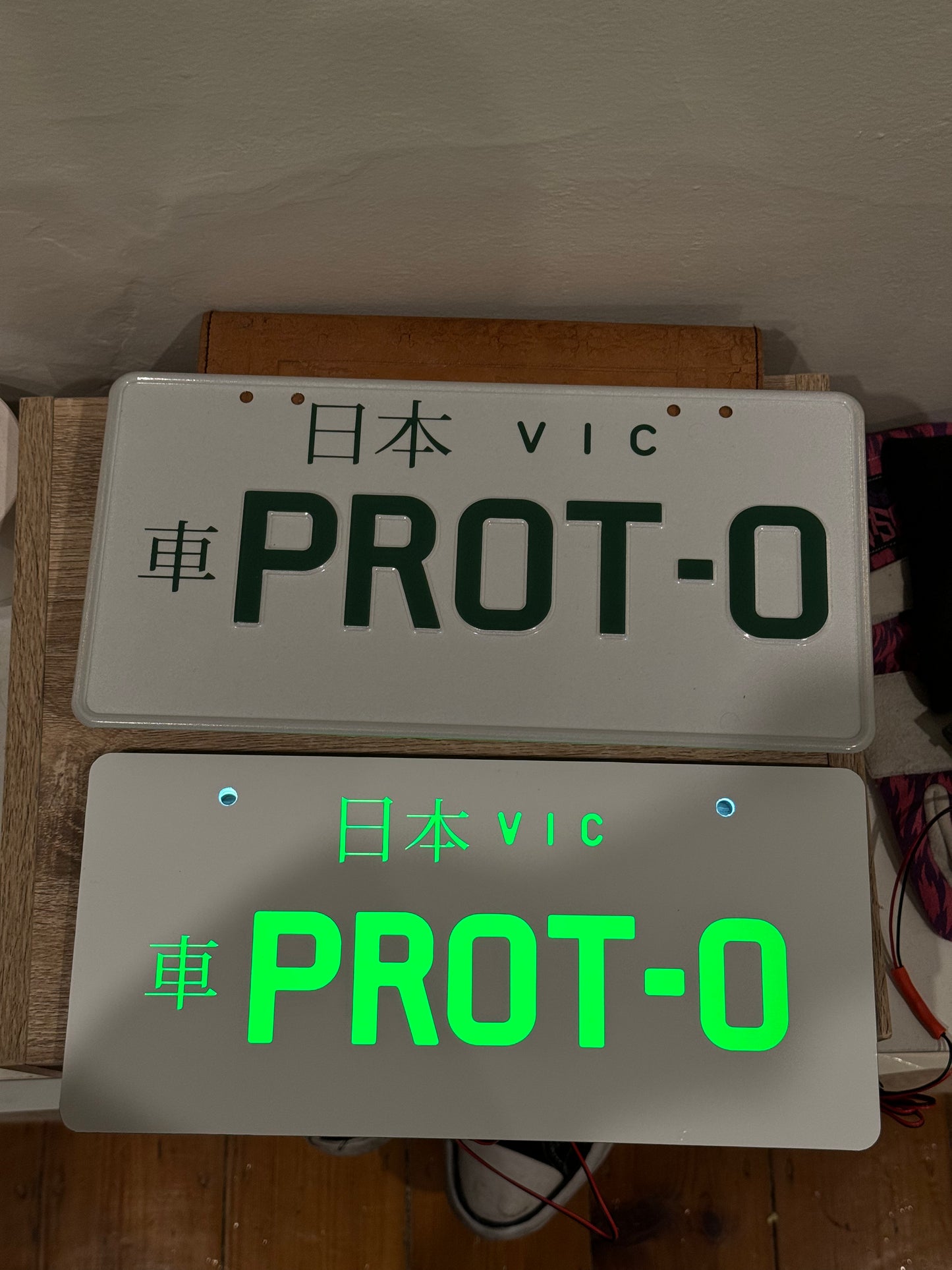 CUSTOM Glowing Number Plates