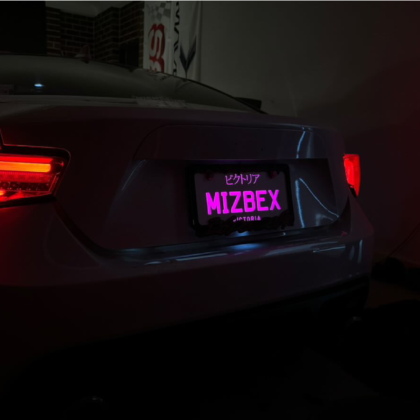 CUSTOM Glowing Number Plates